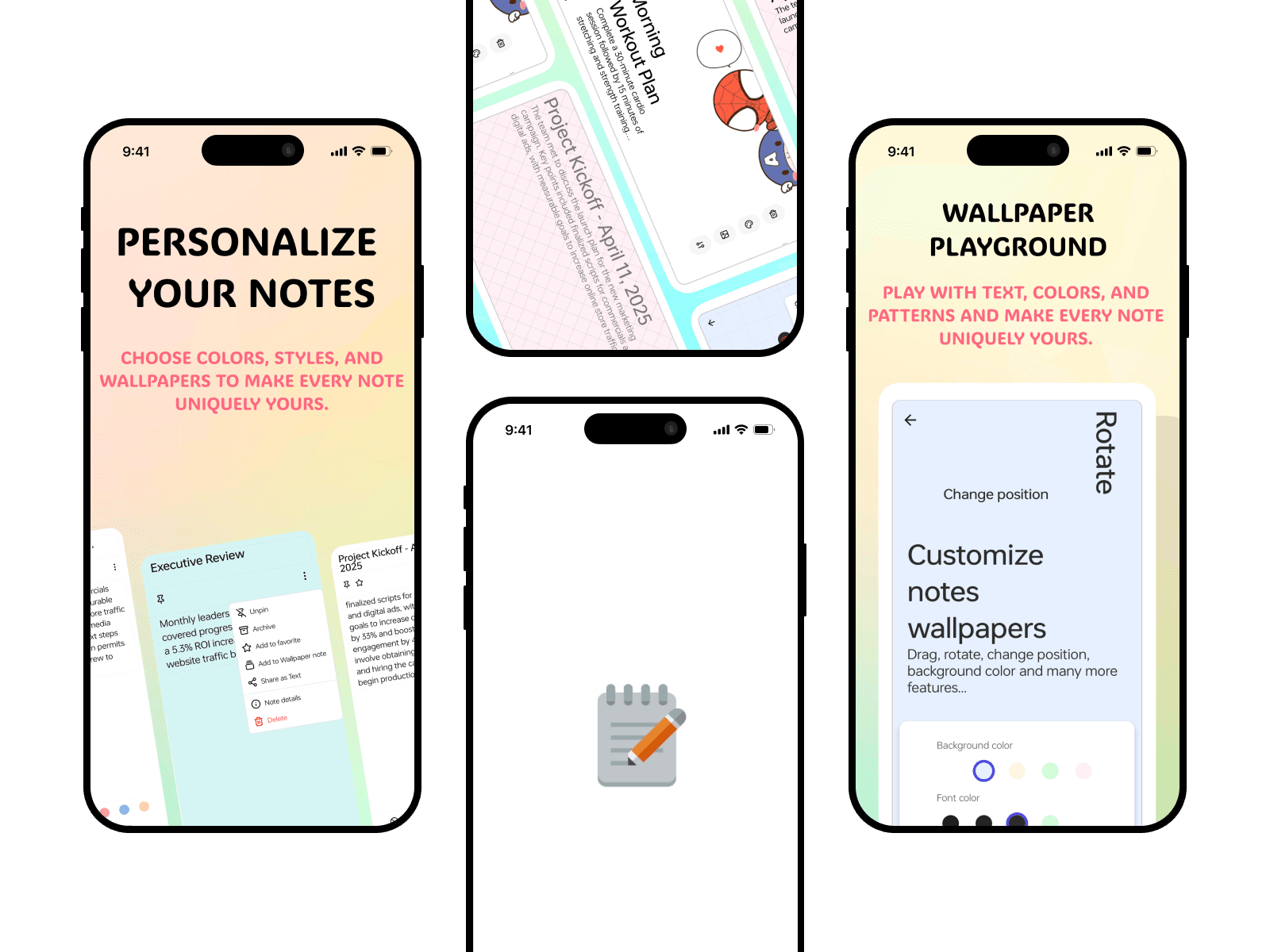 OverShare - Wallpaper notes for productivity